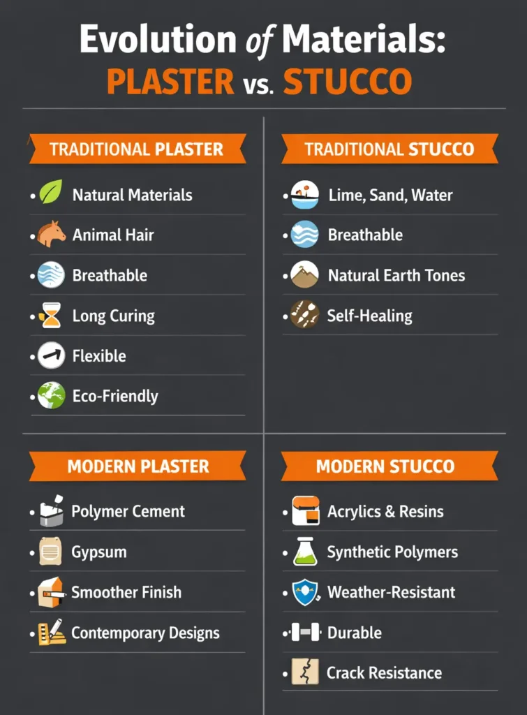 Traditional Plaster vs Modern Stucco